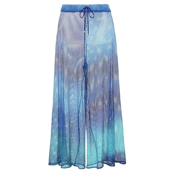 Patbo blue netted cover up ombré pants small - Picture 2 of 7